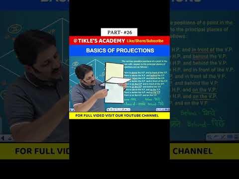 Basics of Projection of Points (Part 26) | Engineering Drawing #shorts