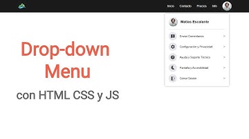 Cómo crear un Menú Desplegable de Perfil con HTML, CSS y JS
