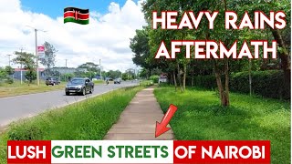 Lang'ata Road Transforms into Lush Green Streets After Heavy Rains in Nairobi  🌧️