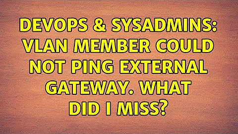 DevOps & SysAdmins: VLAN member could not ping External Gateway. What did I miss?
