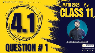 Class 11 math Exercise 4.1 question 1 complete solution Math class 11 new book 2025 | 1st Year Math