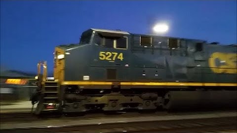 [CSXT]5274 GE ES40DC Solo Leads Q192-02 Decent Size Train & Nice Sounding 1st Gen K5HL NB In Fay NC