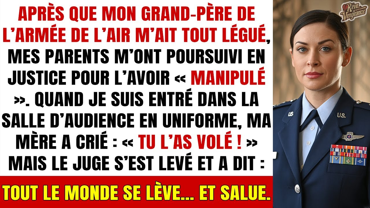 Ma mère a hurlé « Tu l’as volé ! » puis le juge a ordonné à toute la salle de se lever et de saluer