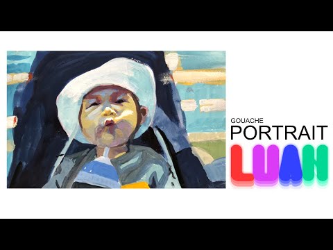 Timelapse Gouache Portrait of Luan