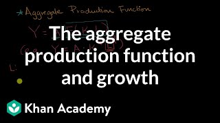 The aggregate production function and growth | APⓇ Macroeconomics | Khan Academy