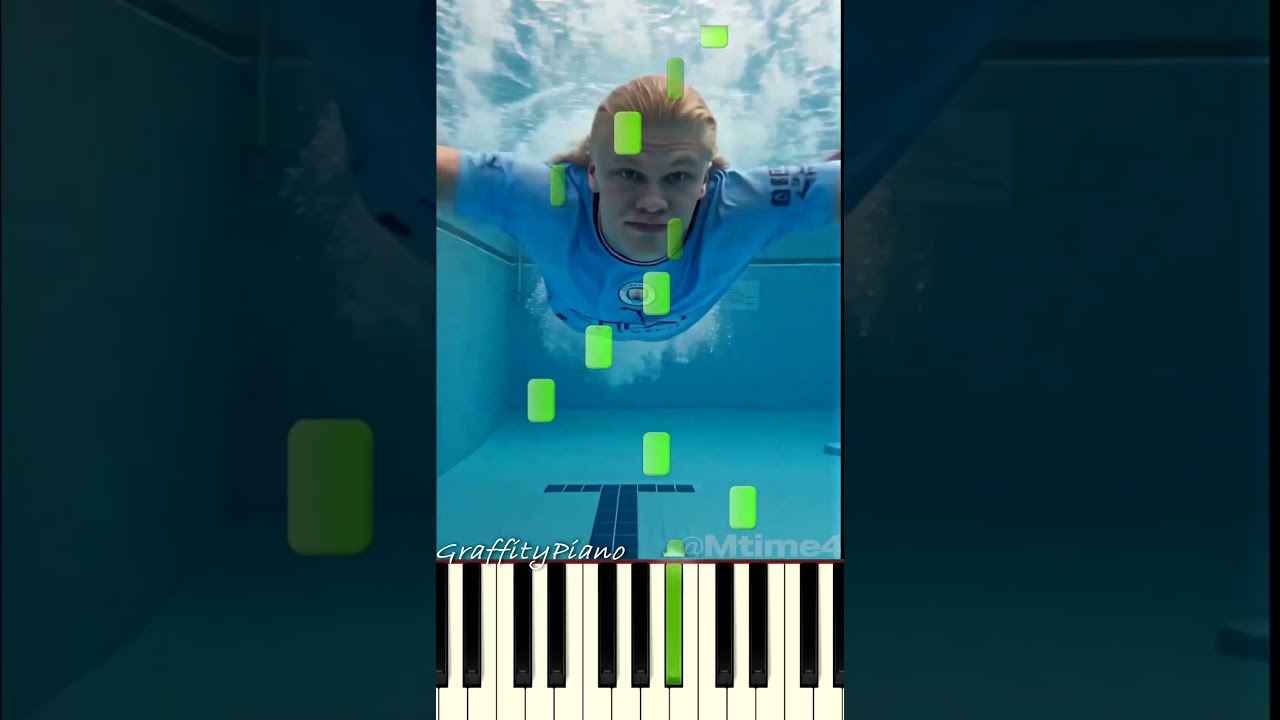 The Shark Didn’t Stand a Chance Against Haaland  #football #haaland #parody Piano Tutorial