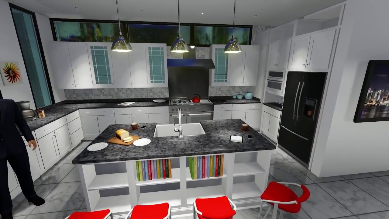 Walkthrough Animation - House Interior - YouTube