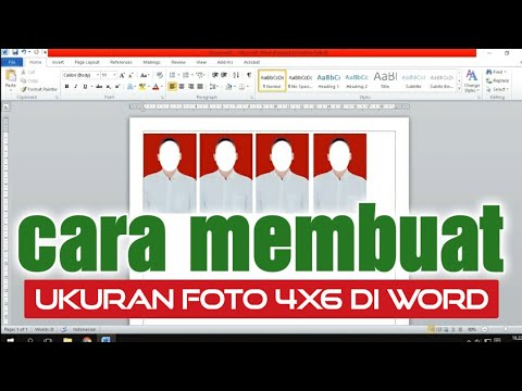 cara membuat ukuran foto 4x6 di word 