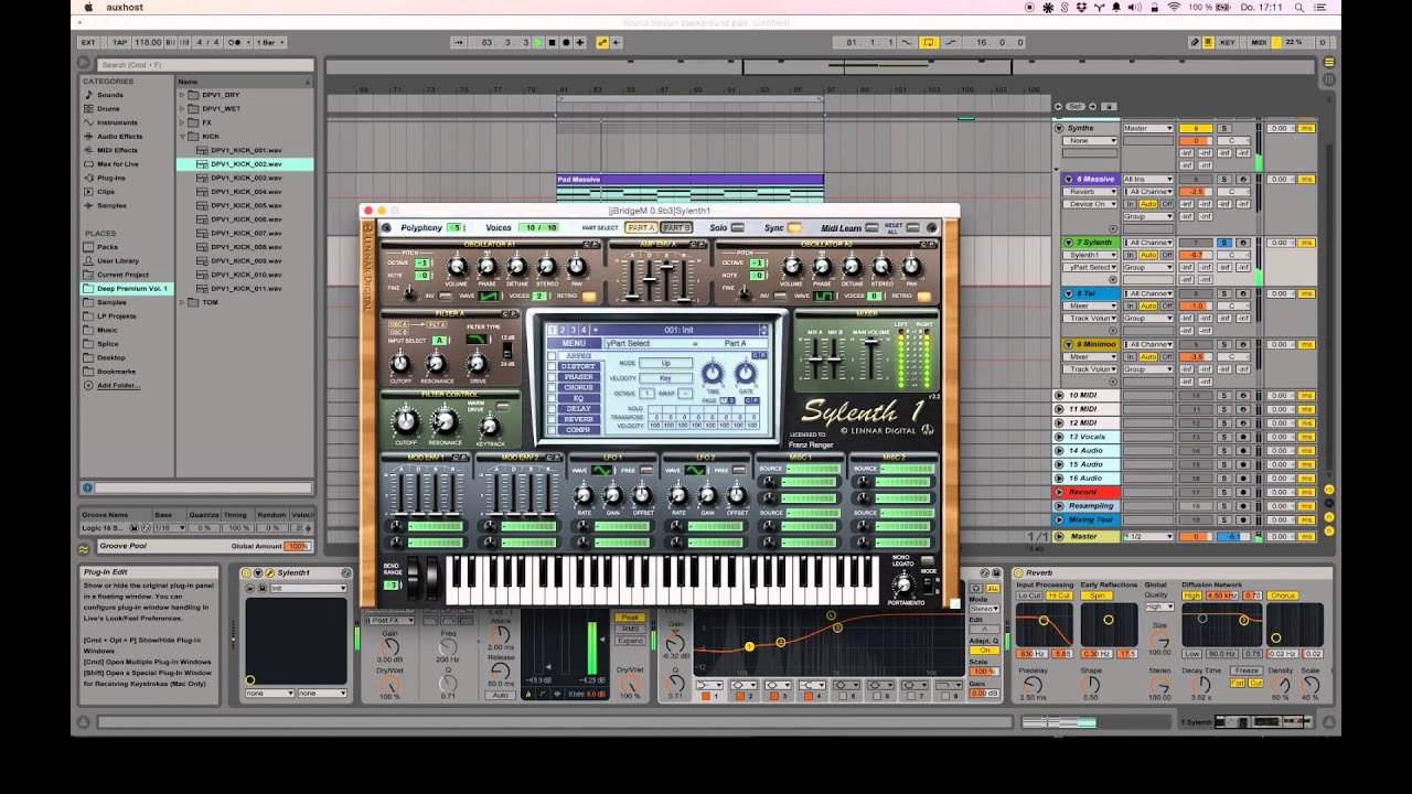 Creating a Background Pad VIBES in Massive, Sylenth1, Minimoog, TAL-U-NO-LX V2 Tutorial Sound Design