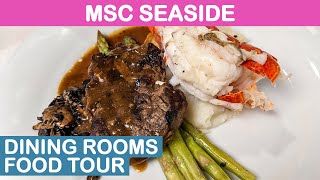 MSC Seaside: Main Dining Rooms Food Tour