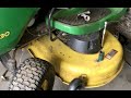 How to REPLACE BELT John Deere Riding Tractor E100 E110 E120 E130 E140 Lawn mower Install Repair Fix