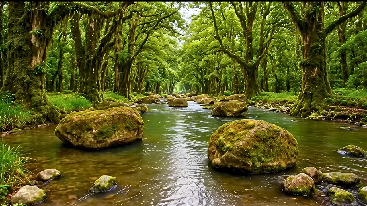 Insomnia Relief 🌿 Ancient Forest River Sounds for Deep Sleep