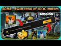 Swim for a total of 1000 meters in Classic Mode 😛😛