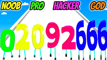 NOOB vs PRO vs HACKER vs GOD - Digit Shooter!