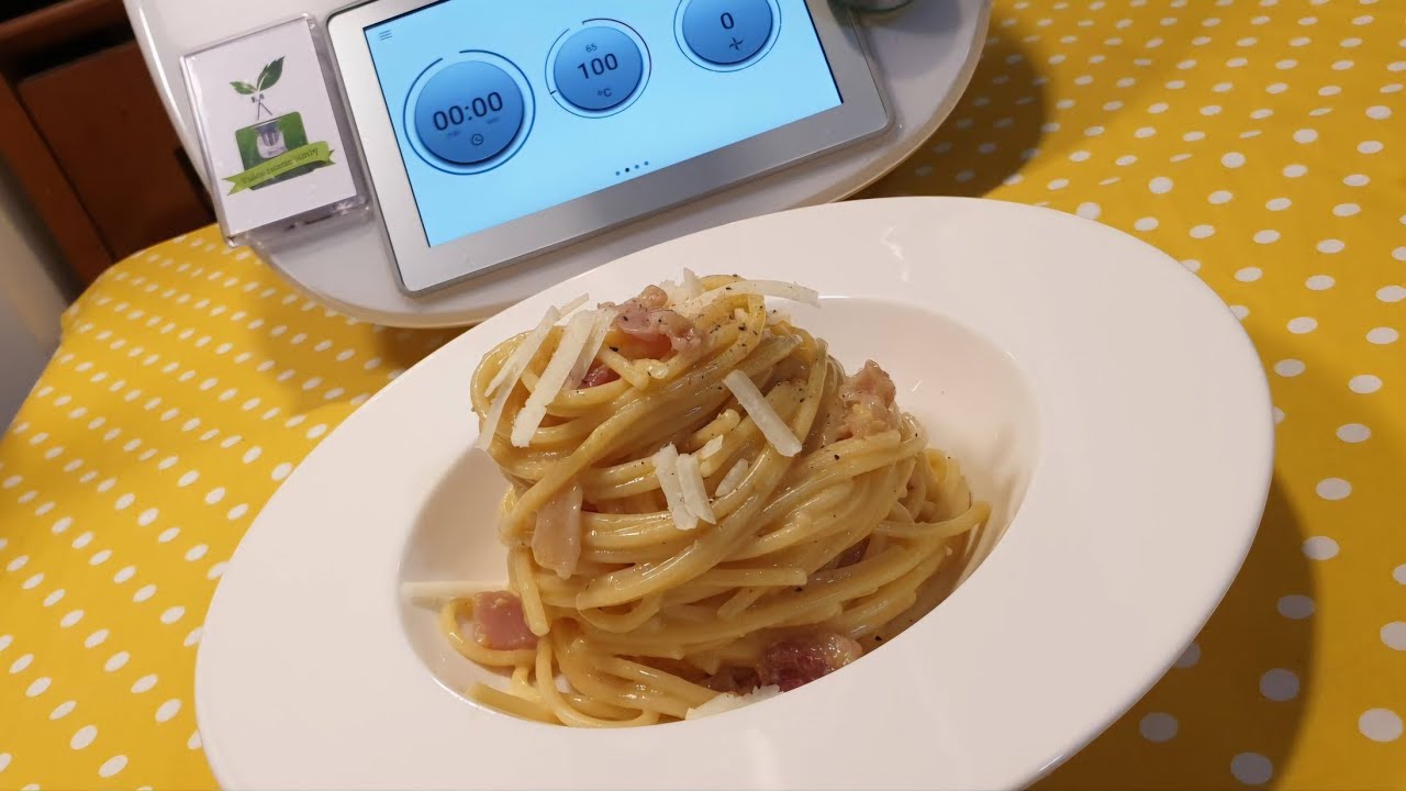 Spaghetti alla carbonara - cremosi e perfetti con il bimby