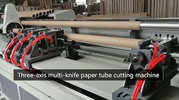 Paper Core Cutter With Three Axis Multi Knife tube cutting machine