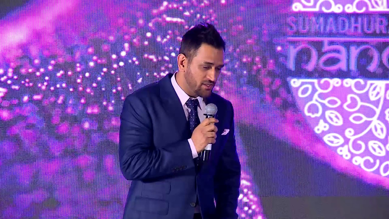 MS Dhoni speaking during the Grand Launch of Sumadhura Nandanam