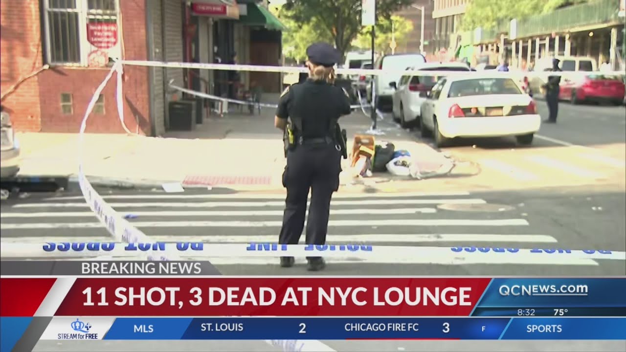 Three killed, eight injured in shooting in New York club - YouTube