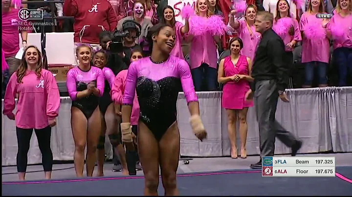 Aja Sims (Alabama) 2017 Floor vs Florida 9.95