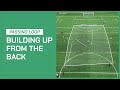 Building up from the back  passing loop  soccer coaching drill