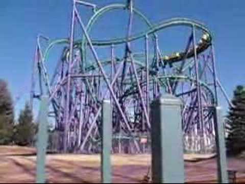 Joker's Jinx Rollercoaster at Six Flags Largo, MD - YouTube