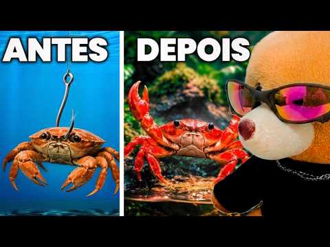 Resgatei um Caranguejo ISCA… e me Arrependi... React Aqua Rato