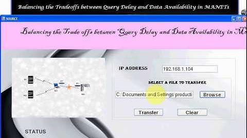 Balancing the Trade offs between Query Delay and Data Availability -PASS 2012 IEEE Projects
