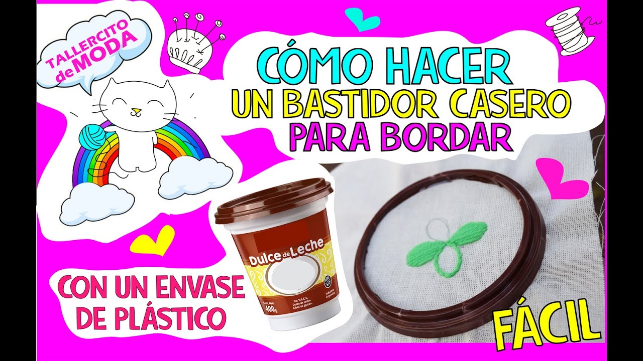 Cómo Hacer Un Mini Bastidor Casero, Fácil y Económico Para Bordar En Casa Diy
