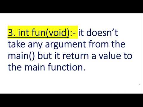 C++ function program / type of function / int func( void) / c++ tutorial for beginners