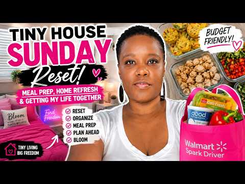 Tiny House Sunday Reset 🏡✨ Budget Meal Prep, Home Refresh & Getting My Life Together