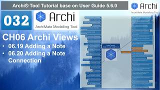 Archi Tutorial 032 - ch06 Archi Views - 06.19 Adding Note &amp; 06.20 Adding Note Connection