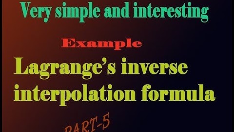 How to solve easily Lagrange