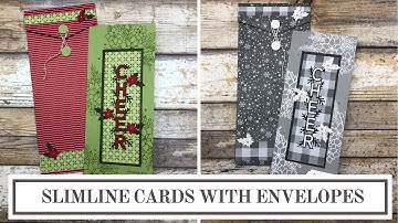 Slimline Card and Envelope Template | Stampin