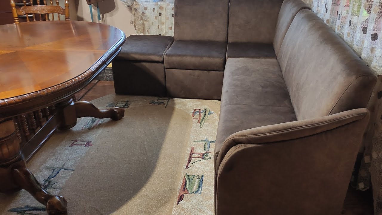 Как самому перетянуть кухонный угловой диван со спальным местом ...