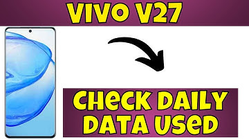 Vivo V27 Check daily data Used | vivo V27 Show Data/wifi Usage