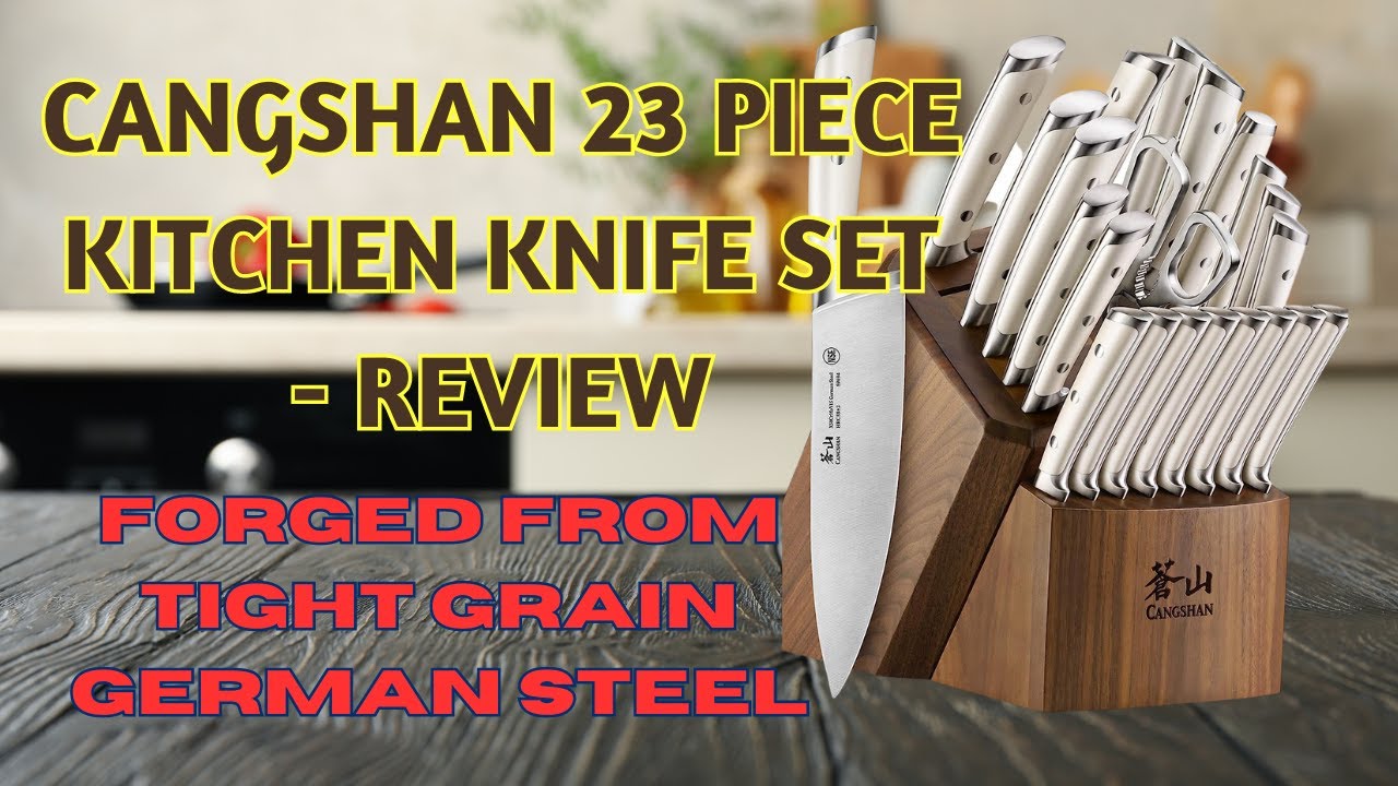 Cangshan Rainier Series German Steel Forged 8-piece Knife Block