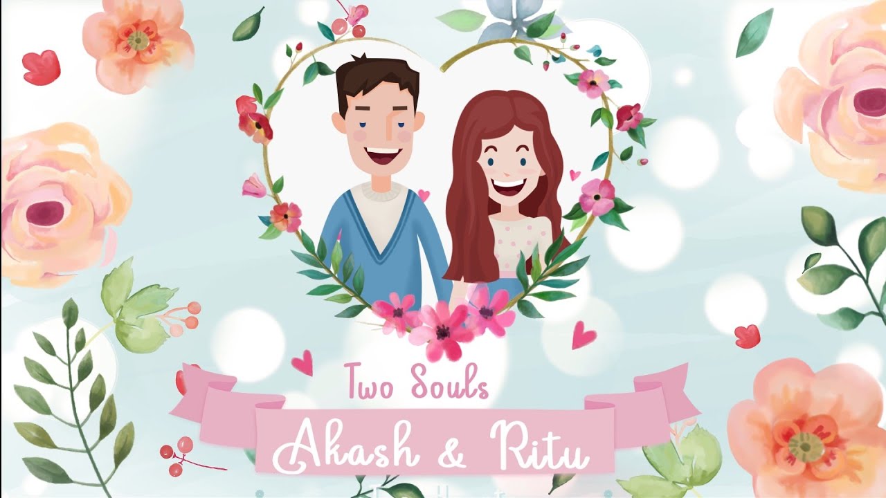 Romantic Animation Wedding Invitation Video | Traditional Wedding