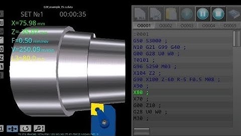 Fanuc  G90 Cycle  Example  03 |CNC PROGRAMME |  CNC SIMULATION | Fanuc |