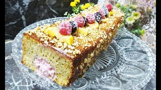 حصريا كيكة الانبوب بكريمة الفرومبواز تقلبي اليوتيوب بالكل متلقايش ختها CAKE TUBE CITRON FRAMBOISE