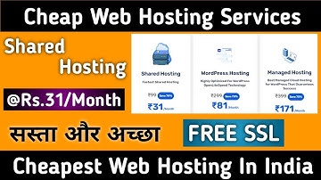 Best And Cheap Web Hosting In India | Cheap Web Hosting Services In India For Wordpress [FREE SSL]