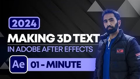 How to Make 3D Text in Adobe After Effects 2024 | Adobe After Effects Tutorials | Any Motion Pro
