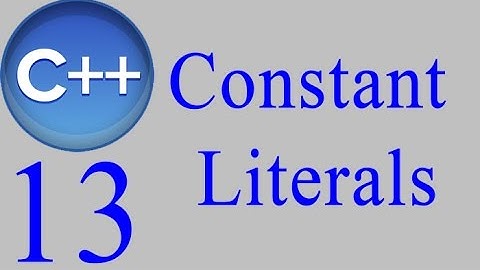 C++ 13: Constant Literals