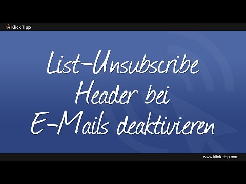 Video: So Deaktivieren Sie Mailinglisten