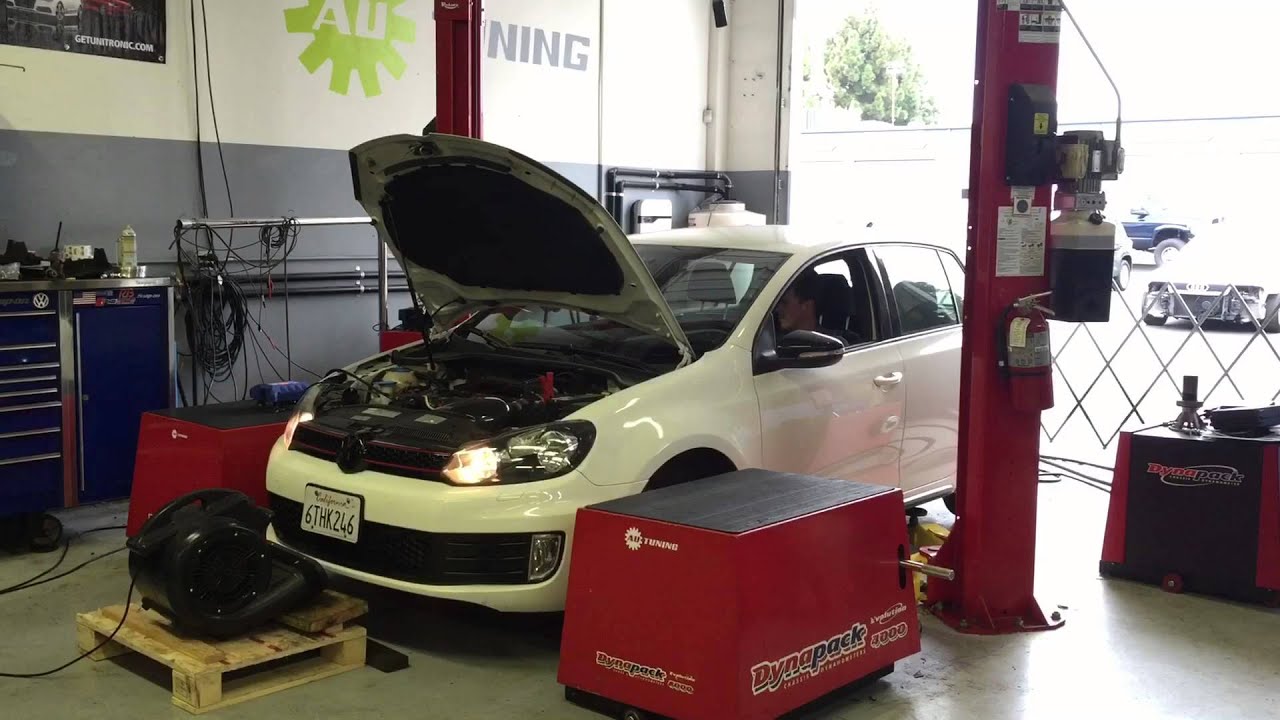 MKVI GTI dyno with FrankenTurbo and APR tuning