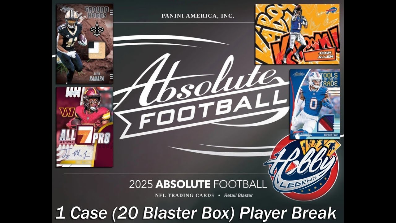 2025 Panini ABSOLUTE FOOTBALL 1  Blaster Case (20 Box) Team Break #2 eBay Live 01/12/26