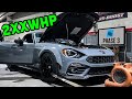 Fiat 124 spider abarth big turbo phase 3 dyno results eurocompulsion  1446 turbo