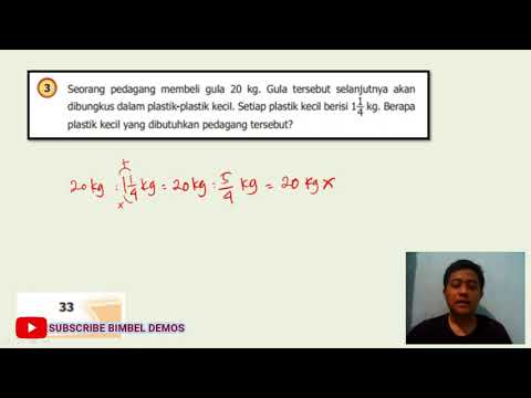 3. Seorang pedagang membeli gula 20 kg. Gula tersebut selanjutnya akan dibungkus