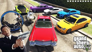 GTA 5  Stealing MEN IN BLACK Movie Vehicles with Michael! (Real Life Cars #36)
