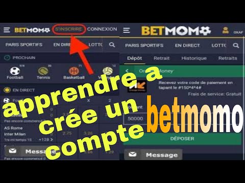 comment s'inscrire et faire les transaction sur betmomo