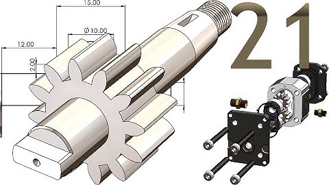 21-Project 52| Hydraulic Gear Pump 2 |SolidWorks Tutorial: drive gear